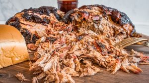 smoked apple cider pulled pork