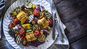 Plate of grilled vegetables