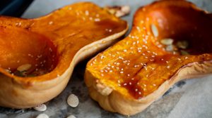 Smoked and stuffed butternut squash